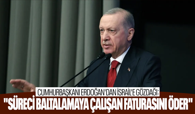 Cumhurbaşkanı Erdoğan'dan İsrail'e gözdağı: Bunu yapan faturasını öder