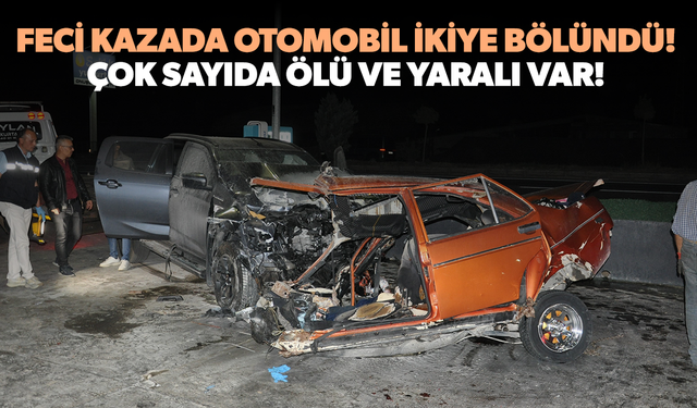 Feci kazada otomobil ikiye bölündü! Çok sayıda ölü ve yaralı var!