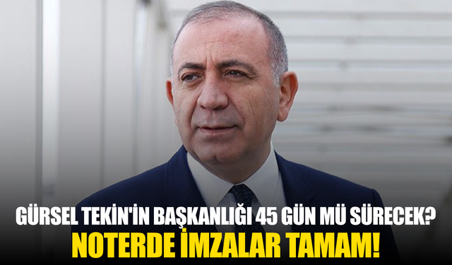 Gürsel Tekin'in başkanlığı 45 gün mü sürecek?