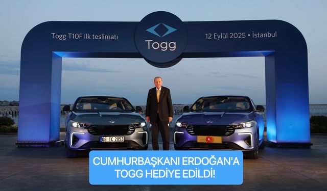 Cumhurbaşkanı Erdoğan’a Togg T10F Hediye Edildi