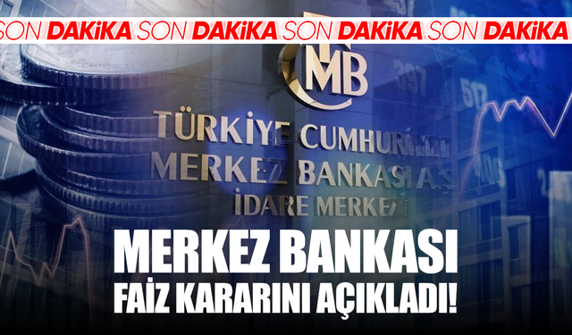 TCMB politika faizini 250 baz puan indirimle yüzde 40,5 seviyesine düşürdü
