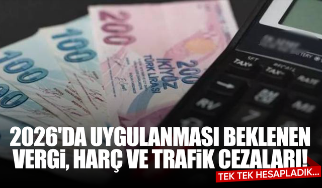 2026'da uygulanması beklenen vergi, harç ve trafik cezaları! Tek tek hesapladık...