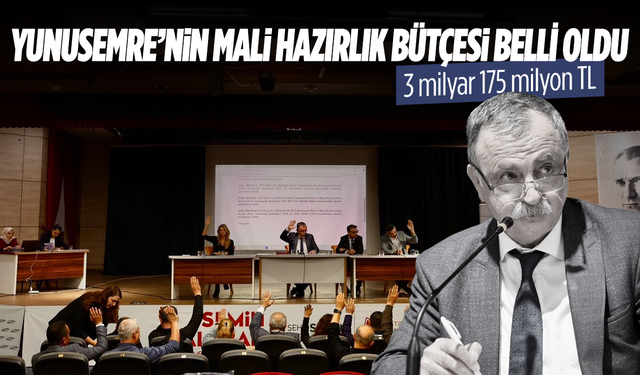 Yunusemre’nin mali hazırlık bütçesi 3 milyar 175 milyon TL