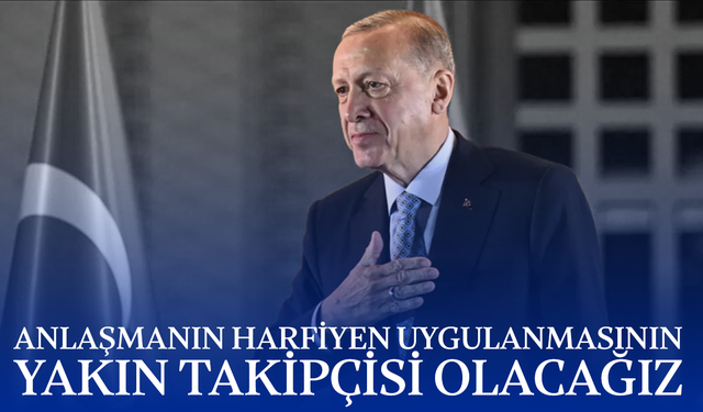 Cumhurbaşkanı Erdoğan: Gazze'deki ateşkesi memnuniyetle karşılıyorum