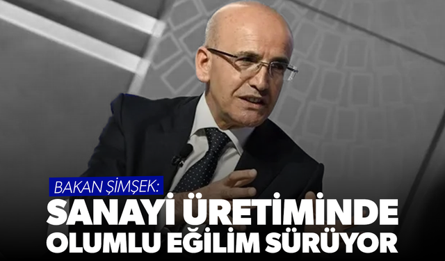 Bakan Şimşek: Sanayi üretiminde olumlu eğilim sürüyor