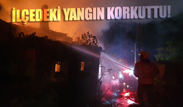 Demirci’deki ev yangını korkuttu!