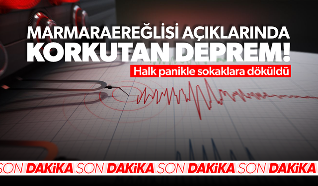 Marmara Ereğli'sinde korkutan deprem!
