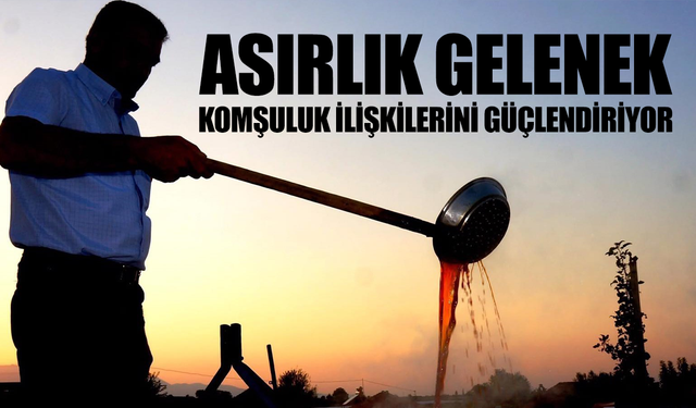 Sarıgöl’de pekmez köpüğü geleneği yaşatılıyor
