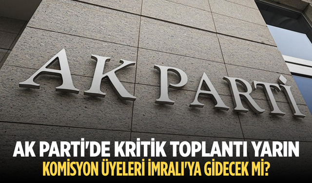 AK Parti'de kritik toplantı yarın: Komisyon üyeleri İmralı'ya gidecek mi?