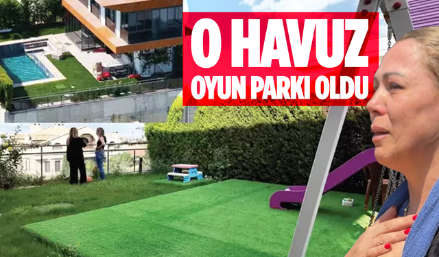 O havuz kapatıldı, oyun parkı oldu
