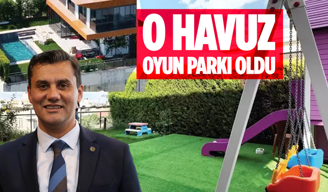 O havuz kapatıldı, oyun parkı oldu
