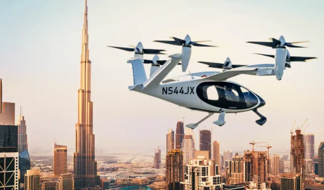 Dubai'de hava taksiler 2026'da hizmete giriyor