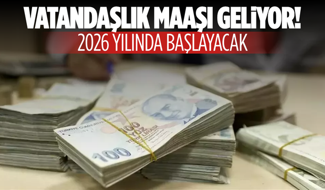 Vatandaşlık maaşı geliyor! 2026 yılında başlayacak