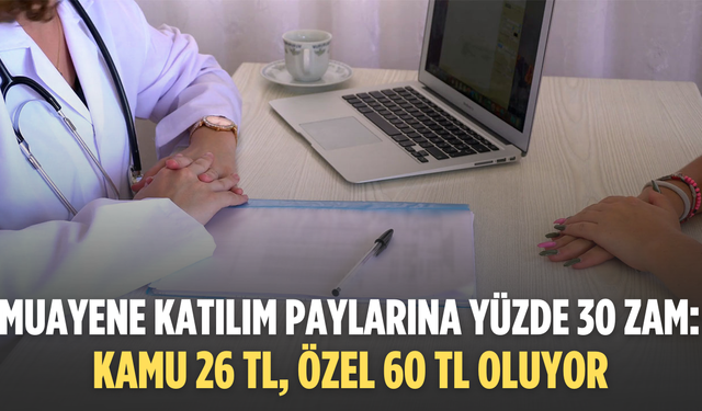 Muayene Ücretlerine Zam: Katılım Payları 1 Ocak 2026’dan İtibaren Artıyor
