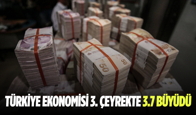 Türkiye ekonomisi 3. çeyrekte 3.7 büyüdü