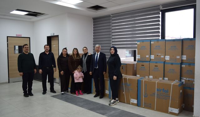 Dayanışmayla okula 26 adet klima kazandırıldı