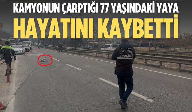 Kamyonun çarptığı 77 yaşındaki yaya hayatını kaybetti