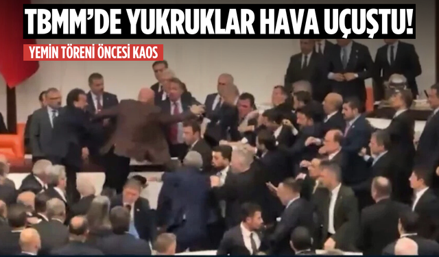 Meclis'te yemin töreni öncesi yumruklar havada uçuştu