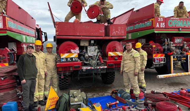 Demirci'de orman yangınlarına karşı uygulamalı eğitim