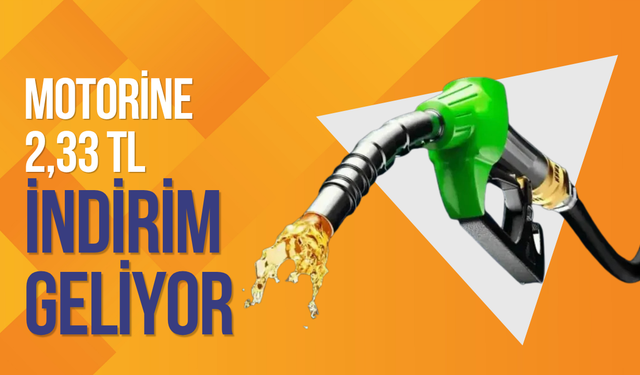 Motorine 2,33 TL indirim geliyor