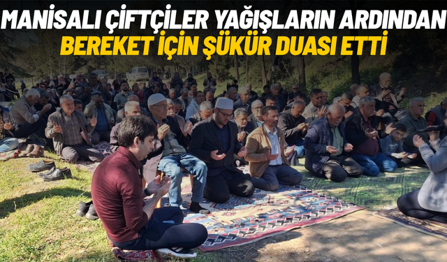 Manisalı çifçilerden yağmurun ardından şükür duası