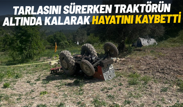Tarlasını sürerken traktörün altında kalarak hayatını kaybetti