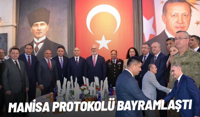 Manisa protokolü bayramlaştı