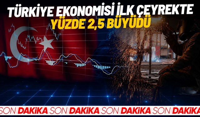 Türkiye ekonomisi ilk çeyrekte yüzde 2,5 büyüdü