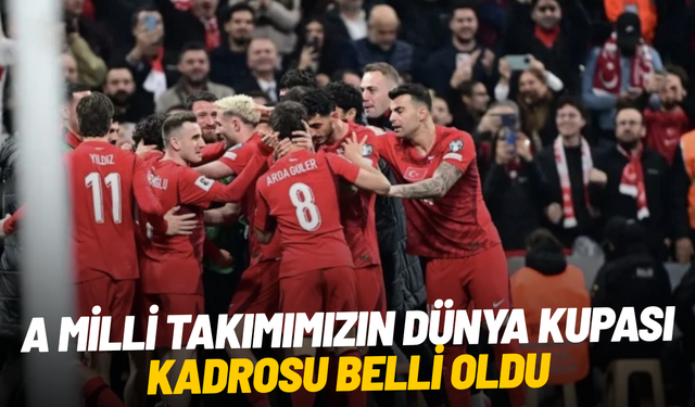 A Milli Takımımızın Dünya Kupası kadrosu belli oldu