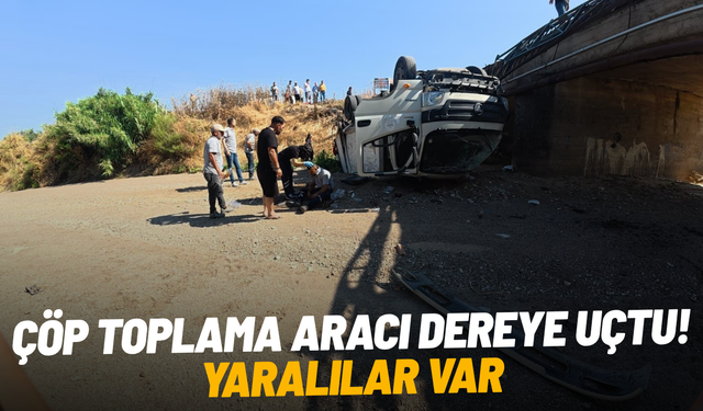 Çöp toplama aracı dereye uçtu: 3 işçi yaralandı