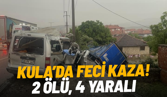 Kula'da zincirleme kaza; 2 ölü, 4 yaralı