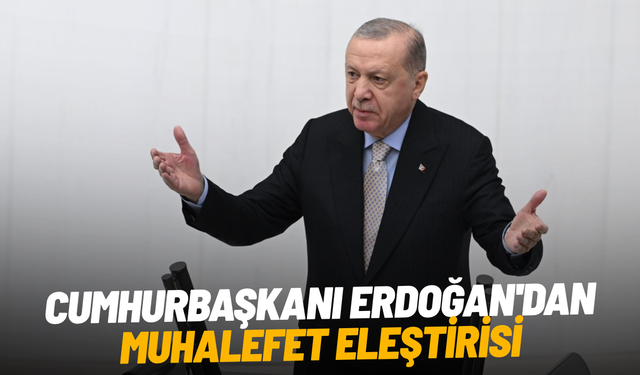 Cumhurbaşkanı Erdoğan'dan muhalefet eleştirisi