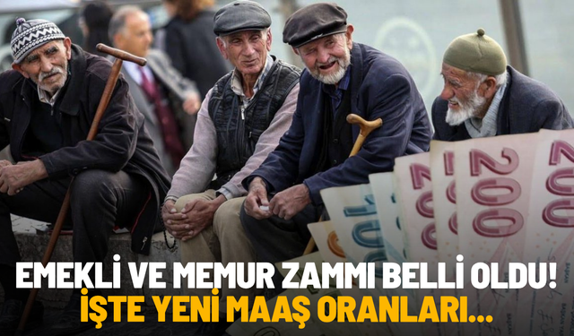 Emekli ve memur zammı belli oldu! İşte yeni maaş oranları...