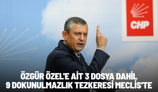 Özgür Özel'e ait 3 dosya dahil 9 dokunulmazlık tezkeresi Meclis'te