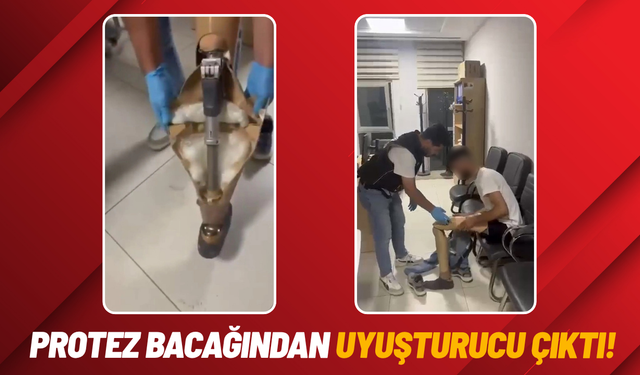 Protez bacağından uyuşturucu çıktı