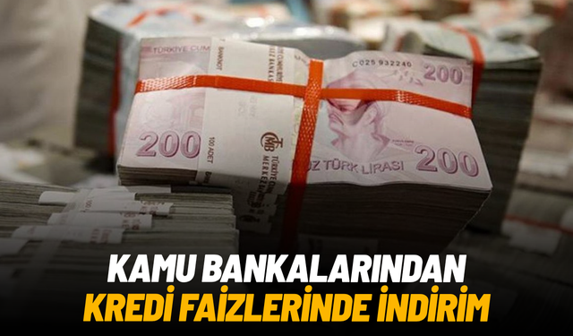 Kamu bankalarından kredi faizlerinde indirim