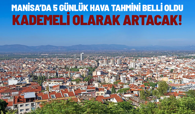 Manisa’da 5 günlük hava tahmini belli oldu