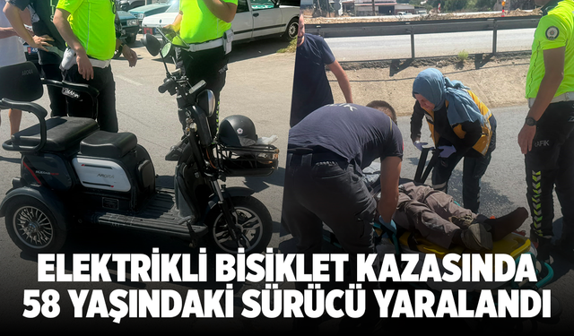 Kula'da elektrikli bisiklet kazası: 58 yaşındaki sürücü yaralandı
