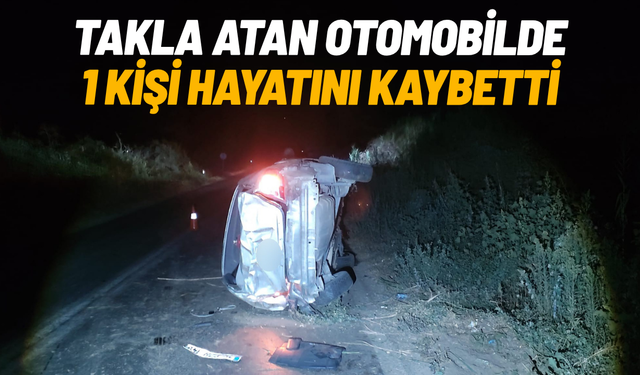 Takla atan otomobilde 1 kişi hayatını kaybetti