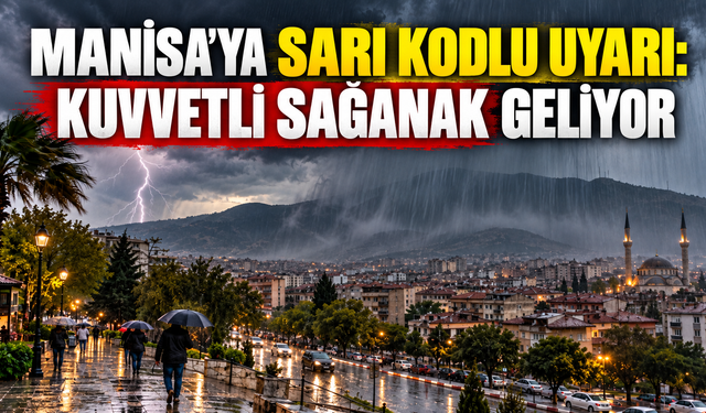 MANİSA’YA SARI KODLU UYARI: KUVVETLİ SAĞANAK GELİYOR