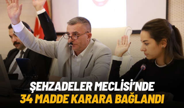 Şehzadeler Meclisi’nde 34 madde karara bağlandı
