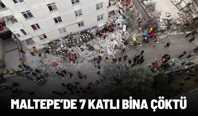 Maltepe'de 7 katlı bina çöktü!