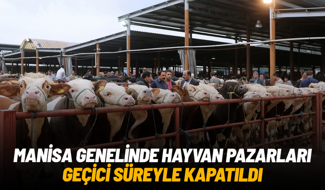Manisa genelinde hayvan pazarları geçici süreyle kapatıldı