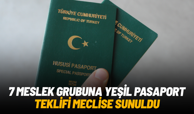 7 meslek grubuna yeşil pasaport teklifi TBMM’ye sunuldu