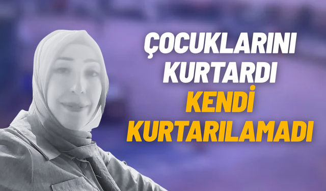 Çocuklarını kenara iterek kurtaran anne, devrilen minibüsün altında kalarak hayatını kaybetti