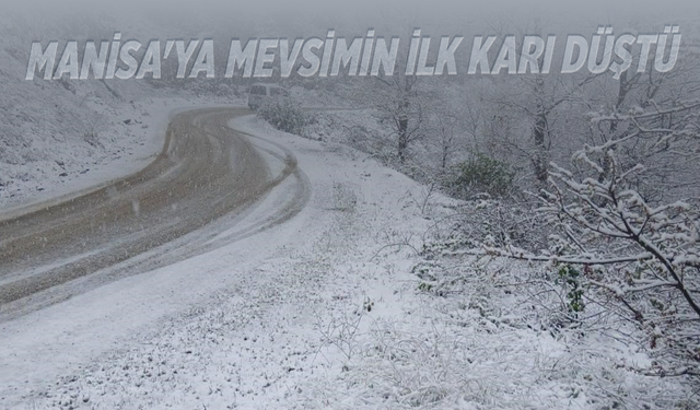 Manisa'ya mevsimin ilk karı düştü
