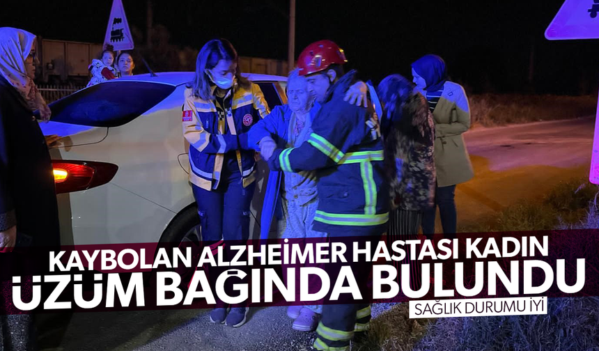 Kaybolan Alzheimer hastası vatandaş üzüm bağında bulundu