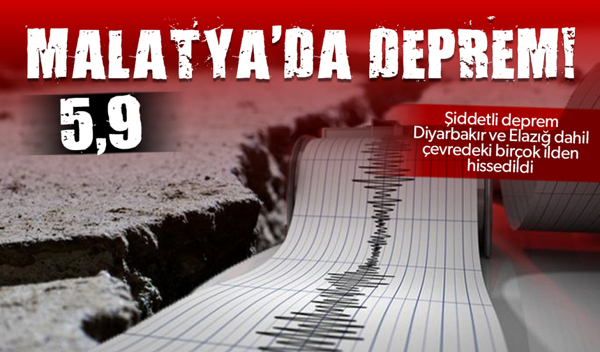 Malatya'da deprem... 5,9...