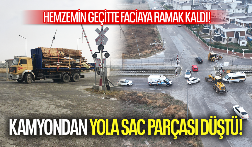 FACİAYA RAMAK KALDI... KAMYONDAN YOLA SAC PARÇASI DÜŞTÜ!