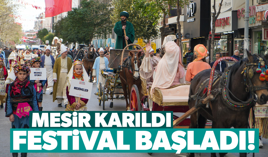 Manisa’da Nevruz ateşi yakıldı, Mesir Festivali başladı